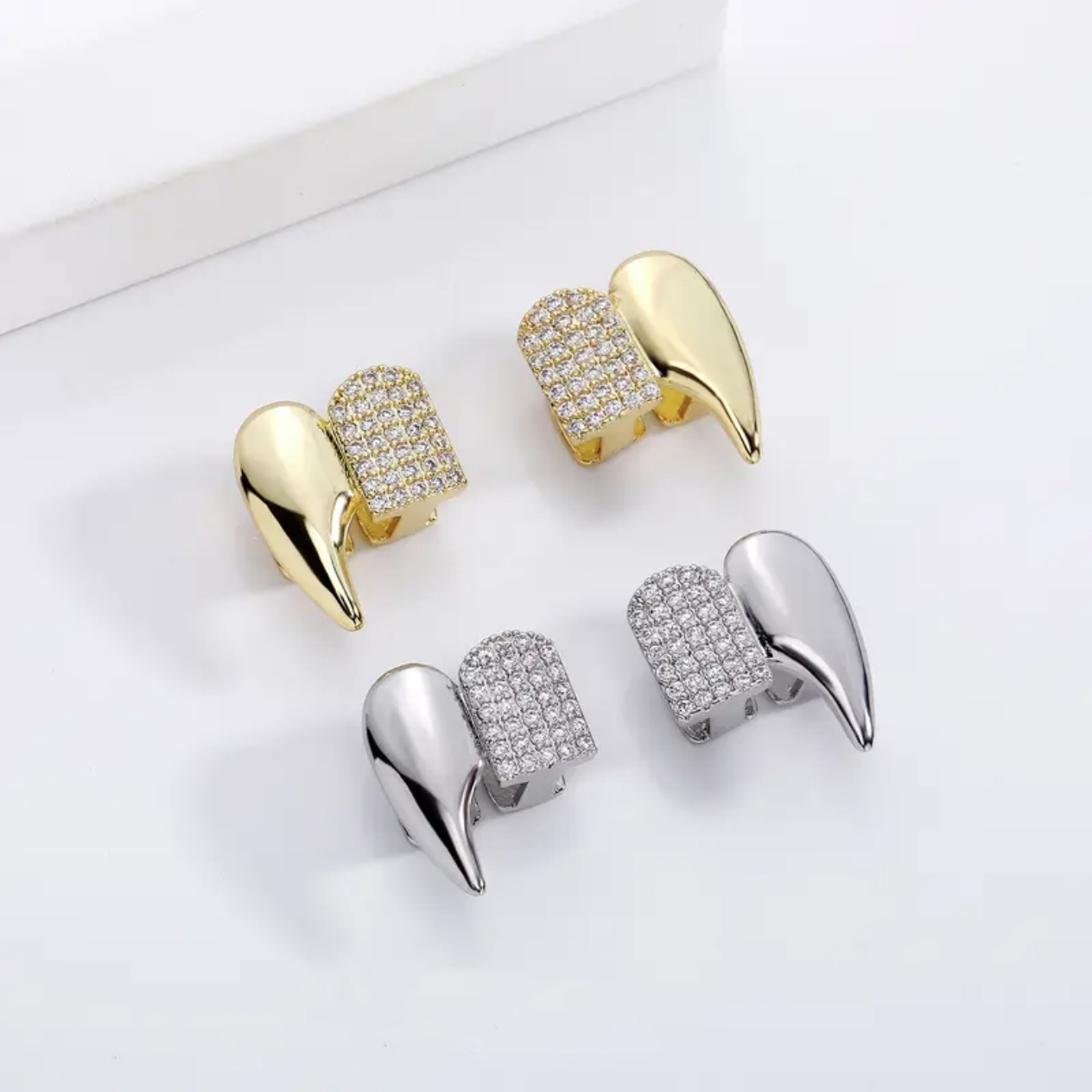 Sharp-Tooth Electroplated Zirc - Body Jewelry Men ulasan dan harga