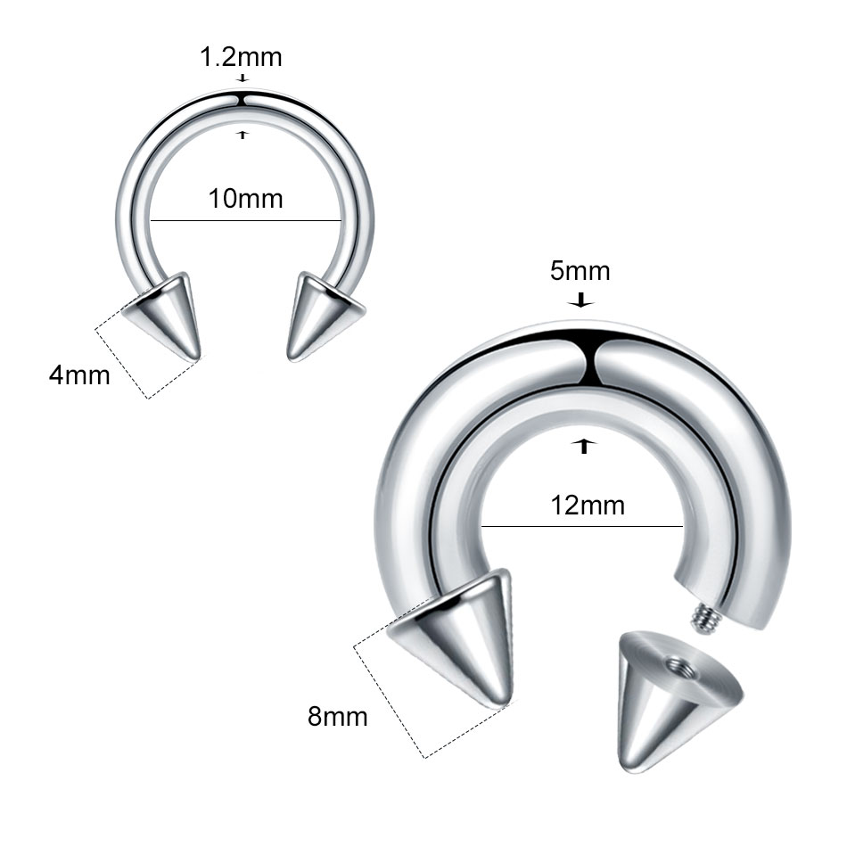1PC Stainless Steel Big Size H - Body Jewelry Gauge Sizes ulasan dan harga