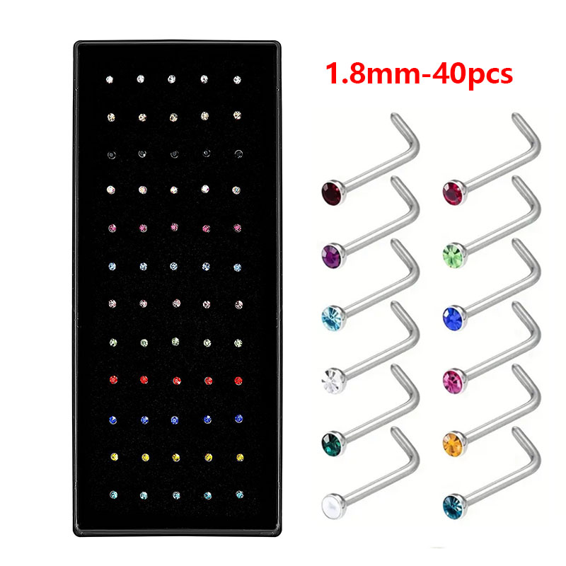 Hypoallergenic Nose Studs - Ti - Body Jewelry For Sensitive Skin ulasan dan harga