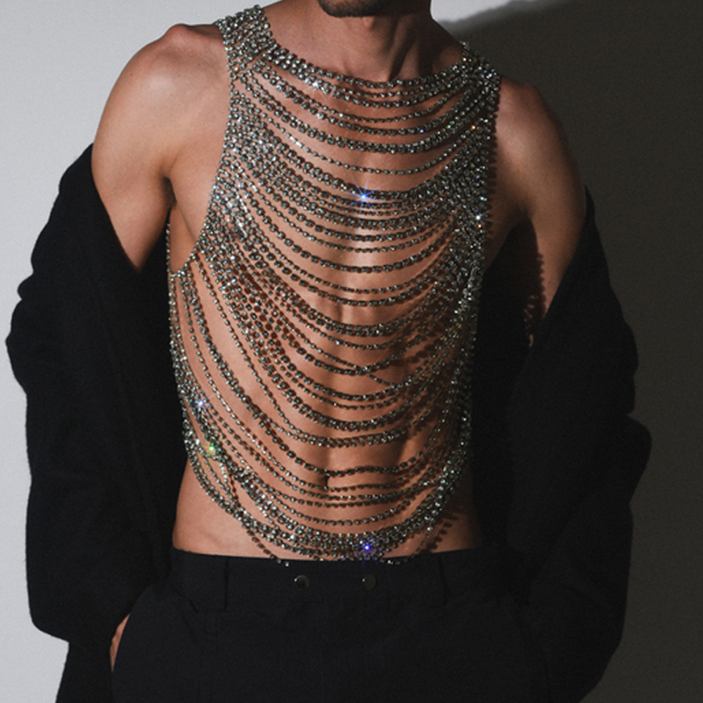 Fashion Luxurious Bling Men Wo - Body Jewelry Men ulasan dan harga